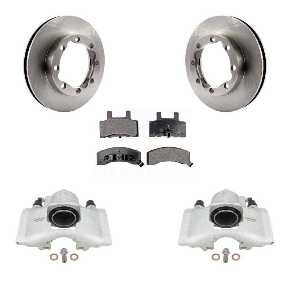 Front Disc Brake Caliper Rotors And Ceramic Pads Kit For Chevrolet K1500 Suburban K2500 GMC With 8 Lug Wheels KC8-100575T
