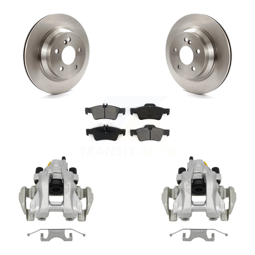 Rear Brake Caliper Rotor & Semi-Metallic Pad Kit For Mercedes-Benz E350 E500 E320 CLS550 KC8-100576S