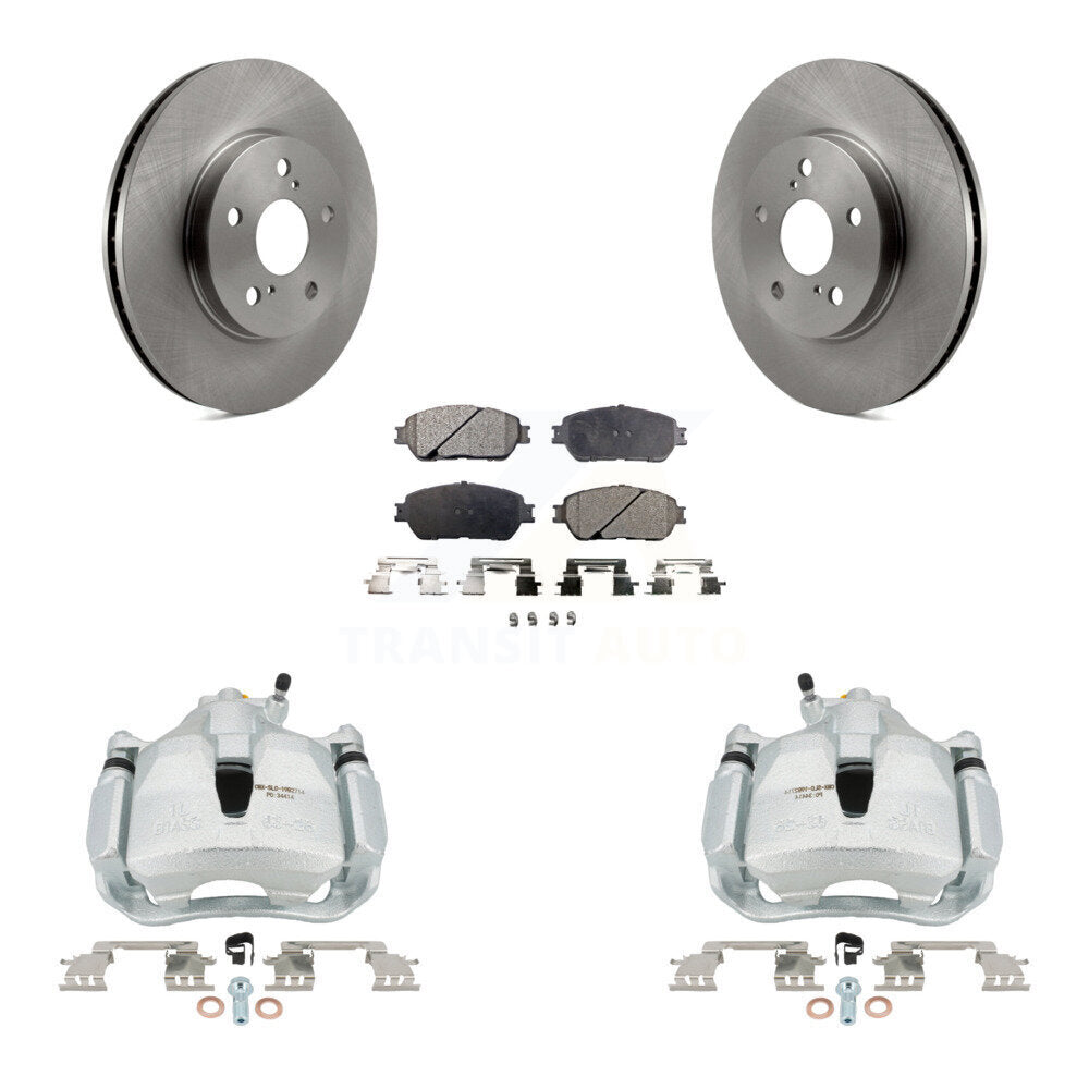 Front Disc Brake Caliper Rotor And Ceramic Pad Kit For Toyota Sienna Camry Solara Avalon KC8-100576T