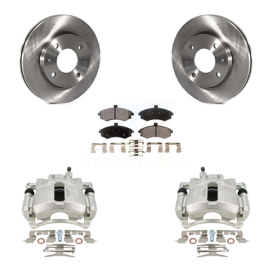 Front Disc Brake Caliper Rotors And Ceramic Pads Kit For Hyundai Elantra KC8-100577T