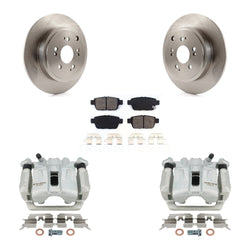Rear Disc Brake Caliper Rotors And Semi-Metallic Pads Kit For 2006-2014 Honda Ridgeline KC8-100578S