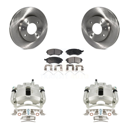 Front Disc Brake Caliper Rotors And Ceramic Pads Kit For 2002 Hyundai Elantra To 10 31 01 KC8-100578T by Transit Auto