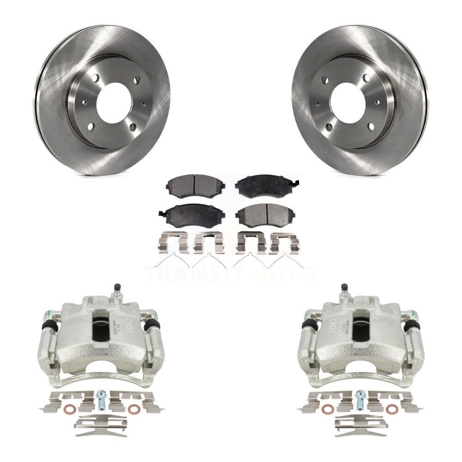 Front Disc Brake Caliper Rotors And Ceramic Pads Kit For 2002 Hyundai Elantra To 10 31 01 KC8-100578T