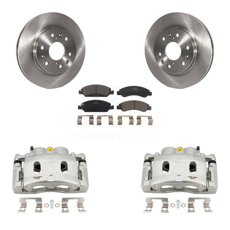 Front Brake Caliper Rotors Ceramic Pad Kit For GMC Sierra 1500 Chevrolet Silverado Tahoe KC8-100579T