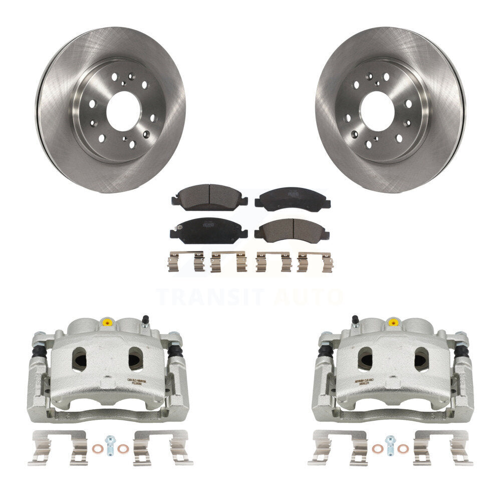 Front Brake Caliper Rotor & Ceramic Pad Kit For 2015-2019 Cadillac XTS With 6 Lug Wheels KC8-100581T