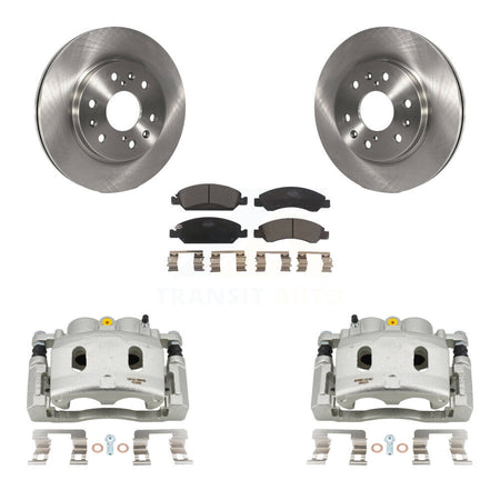Front Brake Caliper Rotor & Ceramic Pad Kit For 2015-2019 Cadillac XTS With 6 Lug Wheels KC8-100581T