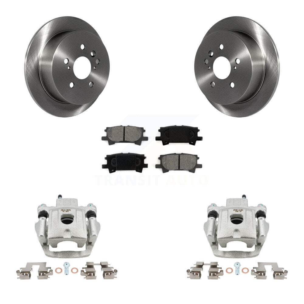 Rear Brake Caliper Rotor & Semi-Metallic Pad Kit For Lexus RX350 RX330 Toyota Highlander KC8-100582S