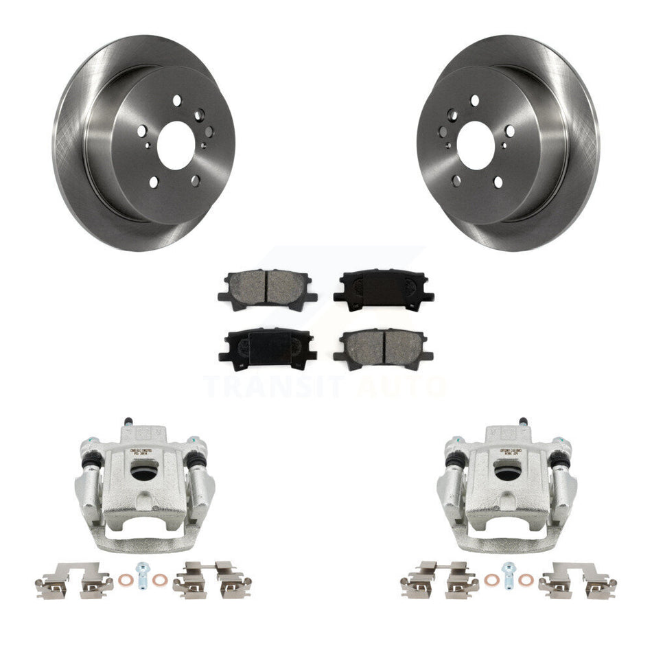 Rear Brake Caliper Rotor & Semi-Metallic Pad Kit For Lexus RX350 RX330 Toyota Highlander KC8-100582S