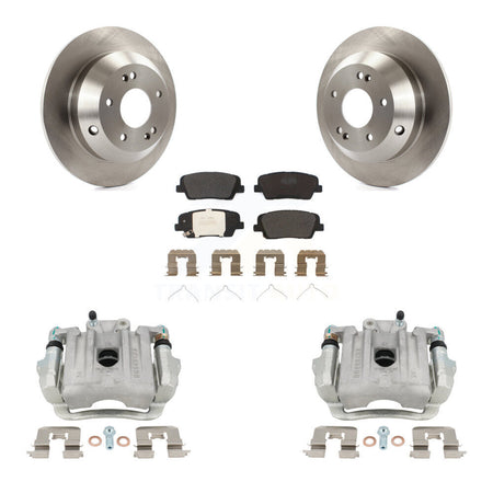 Rear Brake Caliper Rotor Semi-Metallic Pad Kit For Kia Sorento With Red Painted Calipers KC8-100583P