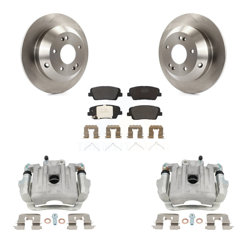 Rear Brake Caliper Rotor Semi-Metallic Pad Kit For Kia Sorento With Red Painted Calipers KC8-100583P