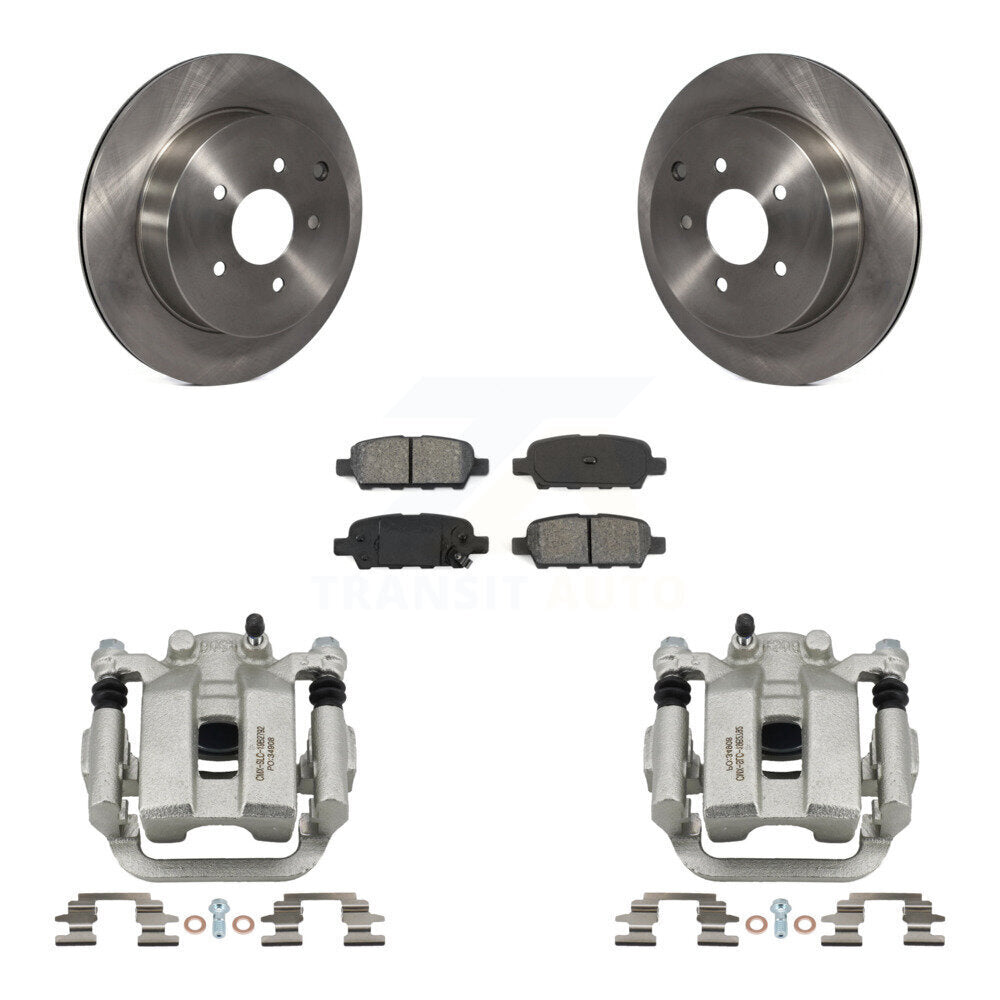 Rear Disc Brake Caliper Rotors And Semi-Metallic Pads Kit For Nissan Murano Quest KC8-100584S