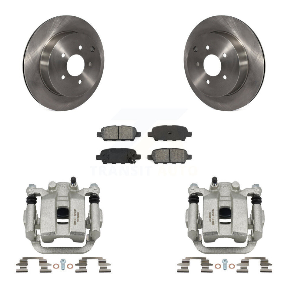 Rear Disc Brake Caliper Rotors And Semi-Metallic Pads Kit For Nissan Murano Quest KC8-100584S
