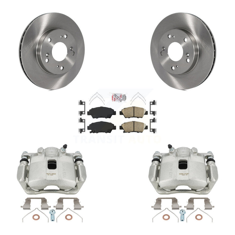 Front Disc Brake Caliper Rotors And Ceramic Pads Kit For 2011-2015 Honda CR-Z KC8-100585N