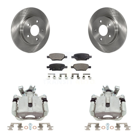 Rear Brake Caliper Rotor Semi-Metallic Pad Kit For Chevrolet Malibu Pontiac Cobalt G5 G6 KC8-100585P