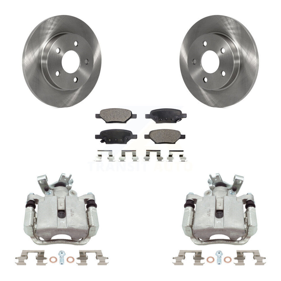 Rear Brake Caliper Rotor Semi-Metallic Pad Kit For Chevrolet Malibu Pontiac Cobalt G5 G6 KC8-100585P