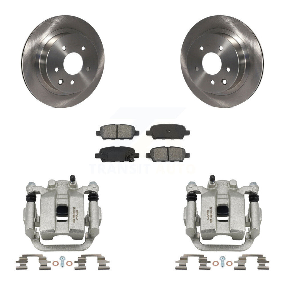 Rear Disc Brake Caliper Rotors And Semi-Metallic Pads Kit For INFINITI G35 KC8-100585S