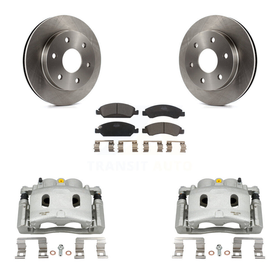 Front Disc Brake Caliper Rotor Ceramic Pad Kit For 2007 GMC Sierra 1500 rear brakes KC8-100585T