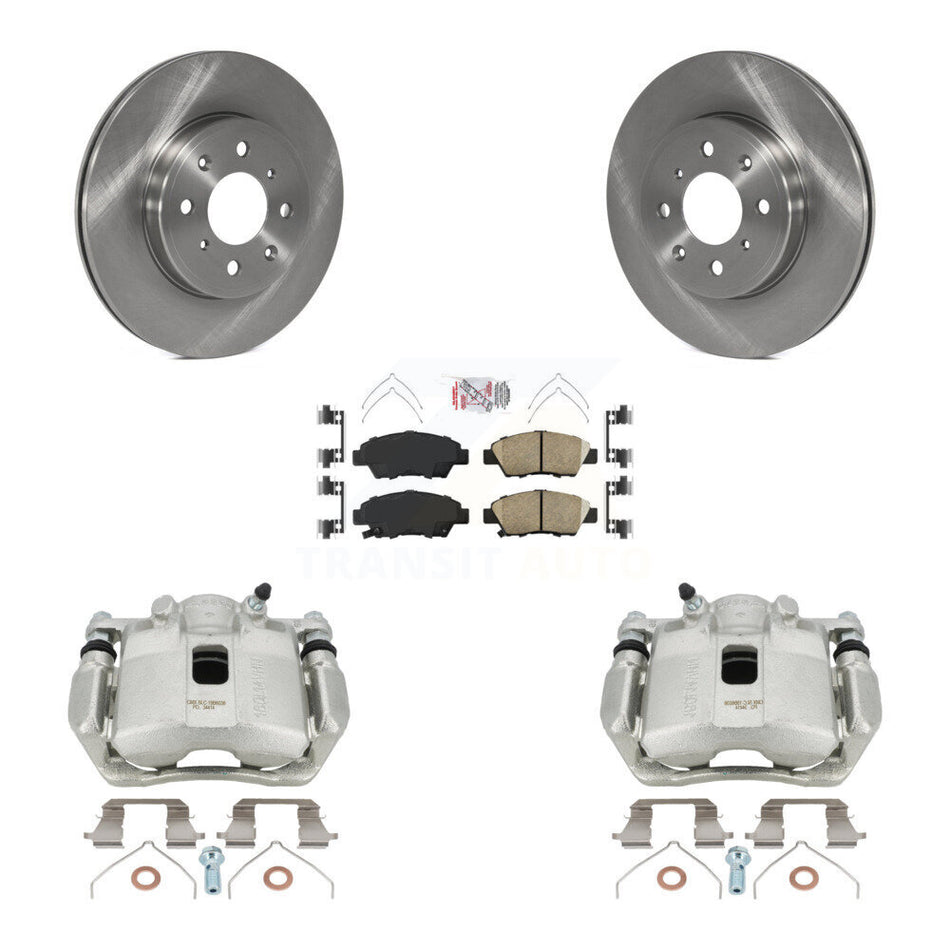 Front Disc Brake Caliper Rotors And Ceramic Pads Kit For 2015-2020 Honda Fit KC8-100586N