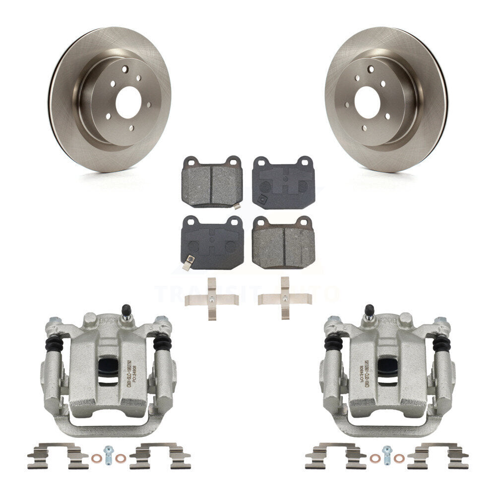 Rear Brake Caliper Rotors Semi-Metallic Pad Kit For 2003 INFINITI G35 With Brembo Brakes KC8-100586S