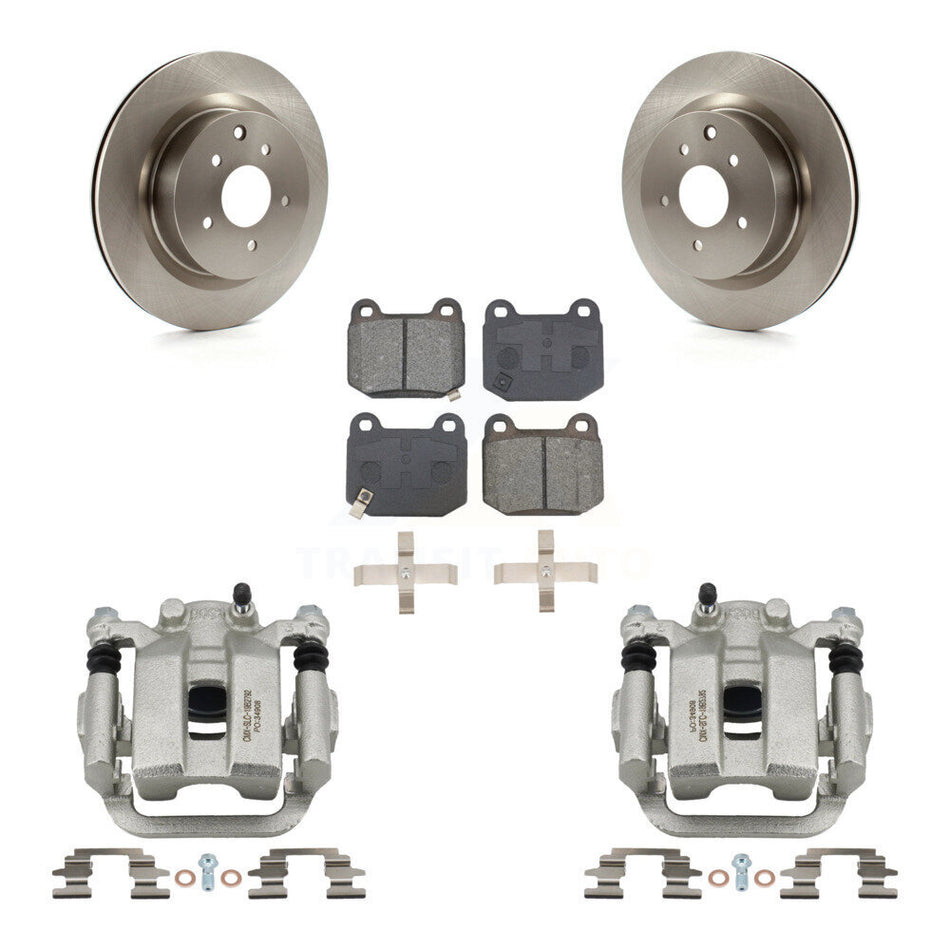 Rear Brake Caliper Rotors Semi-Metallic Pad Kit For 2003 INFINITI G35 With Brembo Brakes KC8-100586S