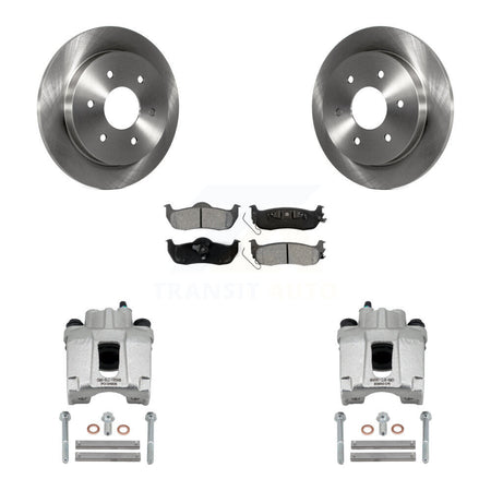 Rear Brake Caliper Rotor And Semi-Metallic Pad Kit For Nissan TITAN Armada INFINITI QX56 KC8-100587S