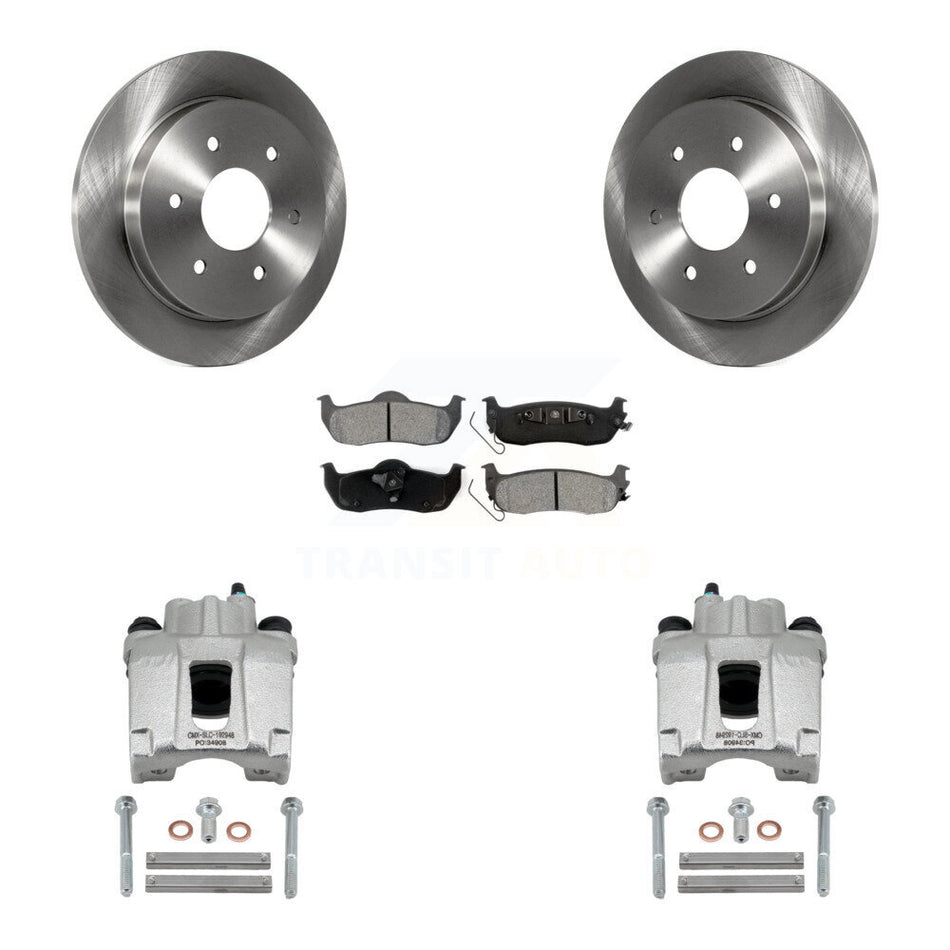 Rear Brake Caliper Rotor And Semi-Metallic Pad Kit For Nissan TITAN Armada INFINITI QX56 KC8-100587S