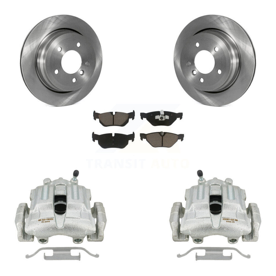 Rear Disc Brake Caliper Rotors And Ceramic Pads Kit For BMW 328i xDrive X1 328xi 325xi KC8-100588C by Transit Auto