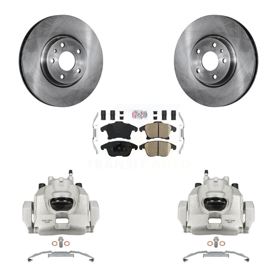 Front Disc Brake Caliper Rotors And Ceramic Pads Kit For Ford Fusion Lincoln MKZ KC8-100588N