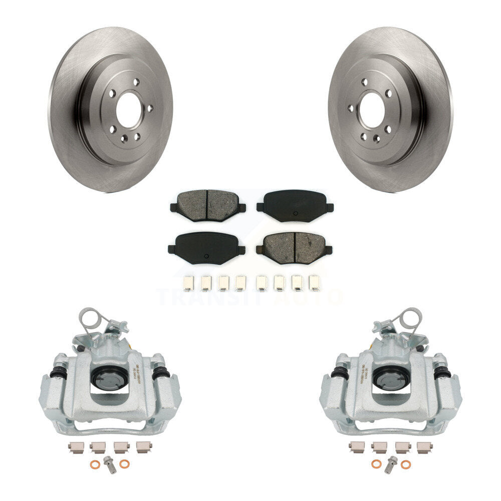 Rear Disc Brake Caliper Rotors And Semi-Metallic Pads Kit For Ford Edge Lincoln MKX KC8-100588S by Transit Auto