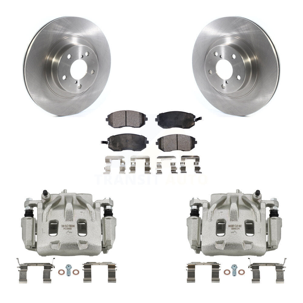 Front Brake Caliper Rotors Ceramic Pad Kit For 2012 Subaru Legacy 2.5L with Turbocharged KC8-100590T