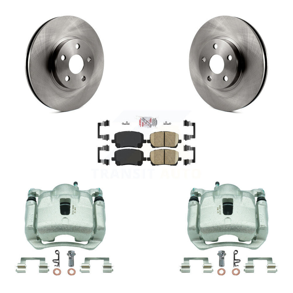 Front Disc Brake Caliper Rotors & Ceramic Pad Kit For Toyota Corolla Matrix Pontiac Vibe KC8-100591N