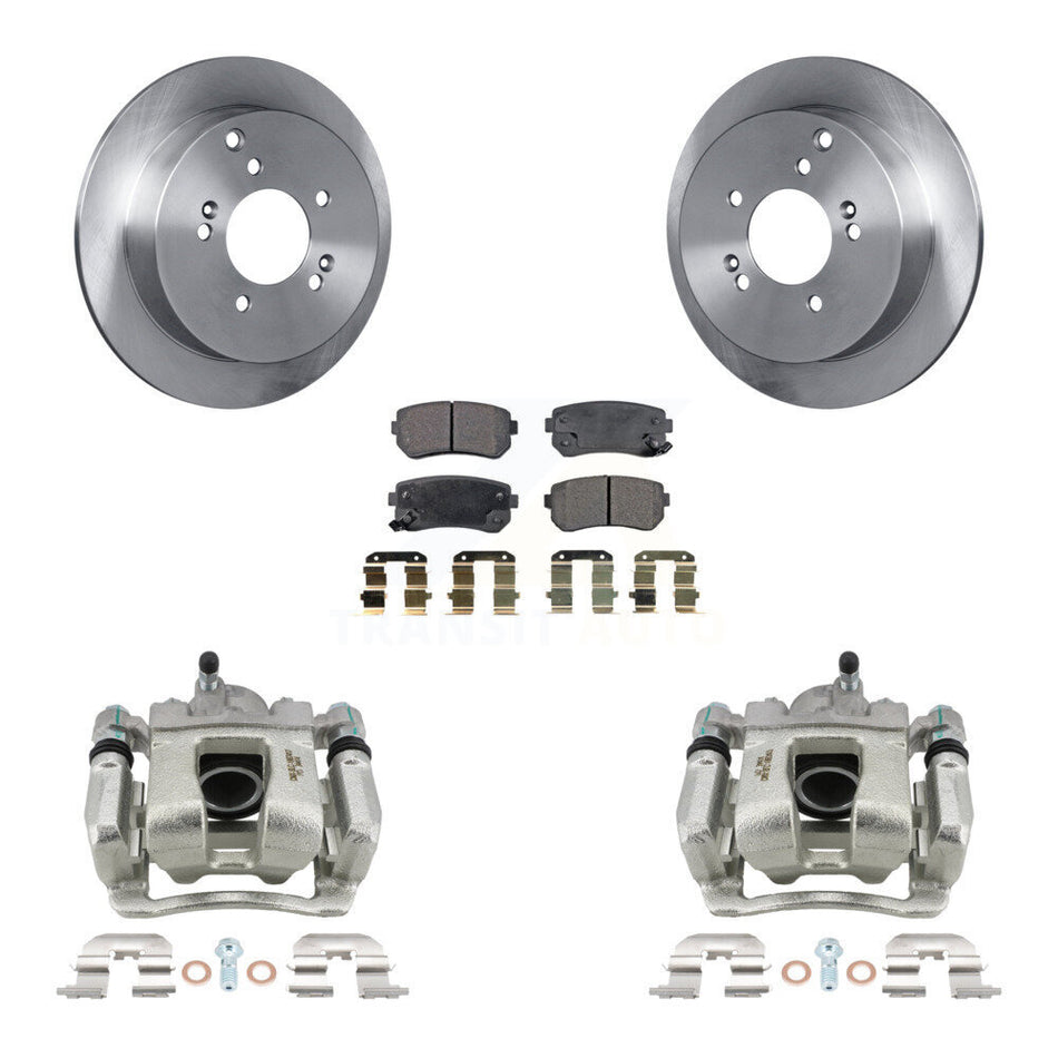 Rear Brake Caliper Rotor & Semi-Metallic Pad Kit For 2016 Kia Sportage AWD From 12 10 15 KC8-100591P