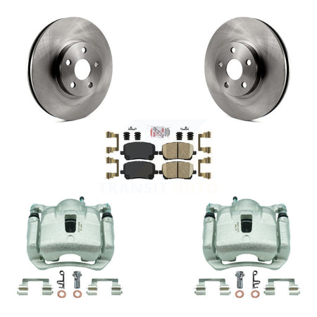 Front Disc Brake Caliper Rotors & Ceramic Pad Kit For Toyota Corolla Matrix Pontiac Vibe KC8-100592N