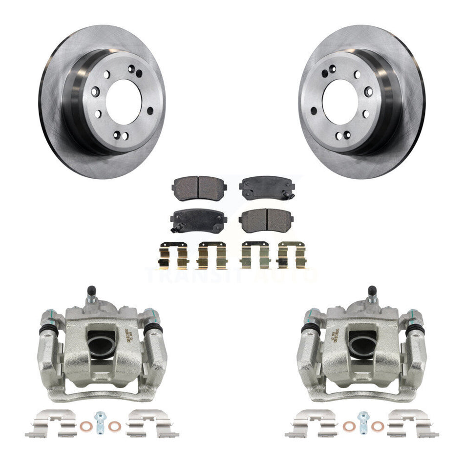 Rear Brake Caliper Rotor & Semi-Metallic Pad Kit For 2016 Kia Sportage FWD From 12 10 15 KC8-100592P
