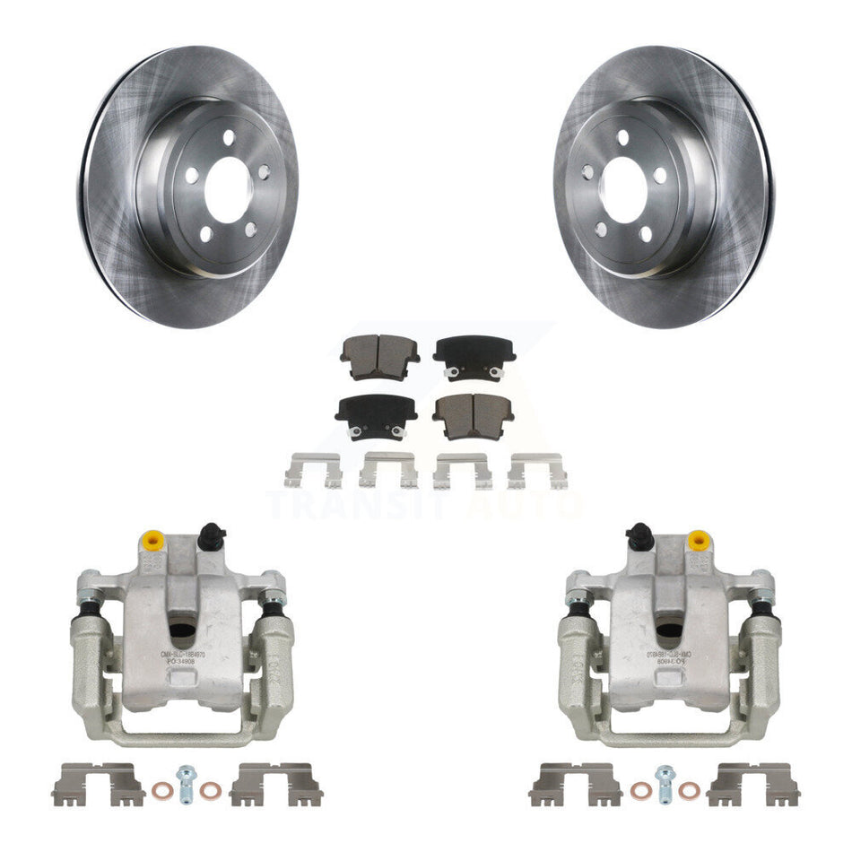 Rear Disc Brake Caliper Rotor & Ceramic Pad Kit For Chrysler 300 Dodge Challenger Magnum KC8-100594C