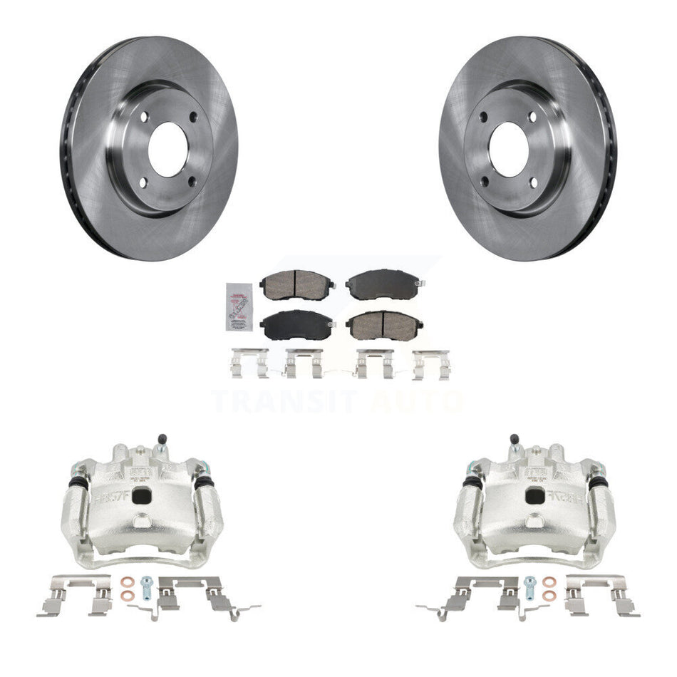 Front Disc Brake Caliper Rotors And Ceramic Pads Kit For Nissan Versa KC8-100594N