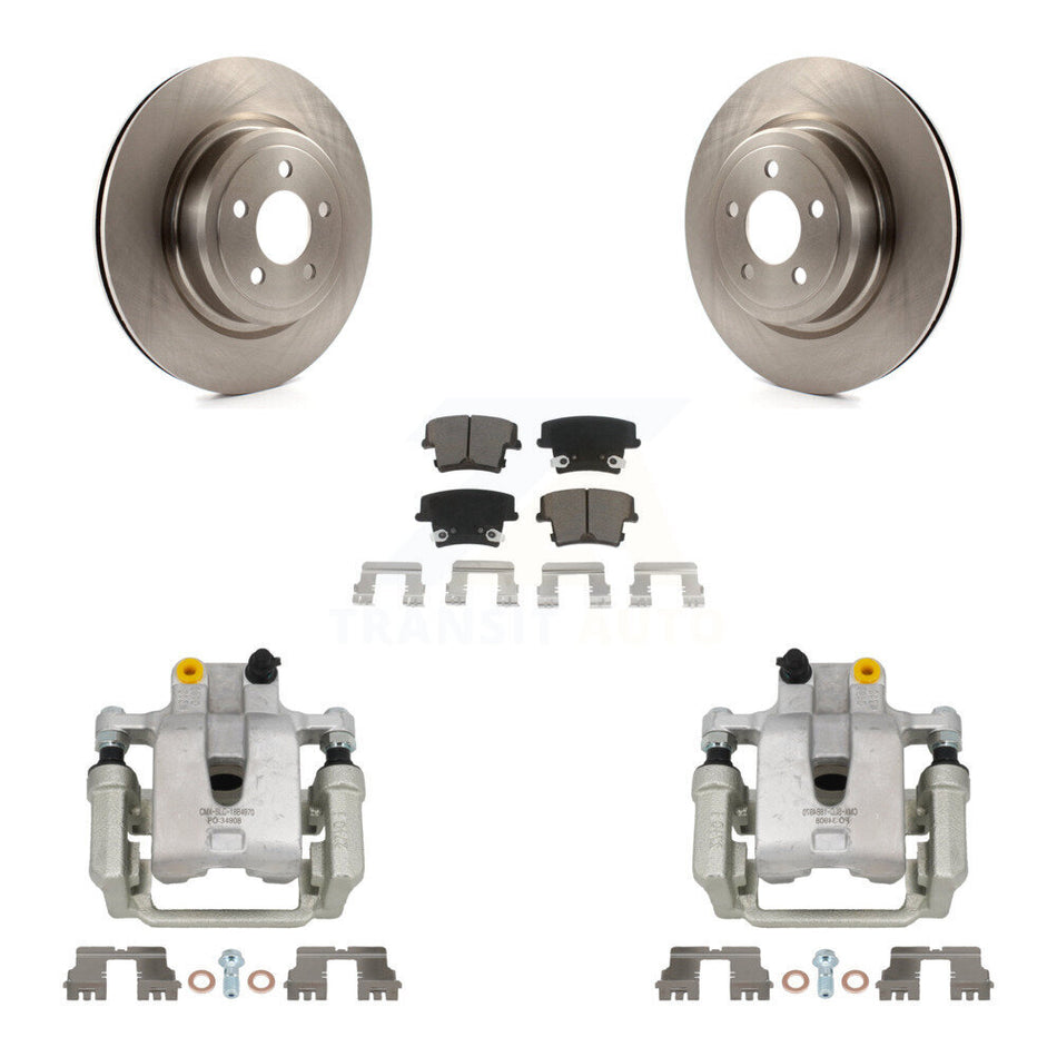 Rear Disc Brake Caliper Rotors And Ceramic Pad Kit For Dodge Charger With Police Package KC8-100595C