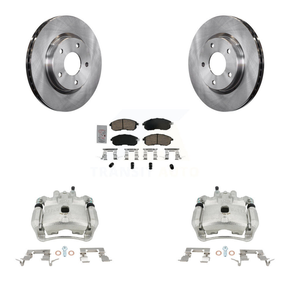 Front Disc Brake Caliper Rotors And Ceramic Pads Kit For Nissan Sentra KC8-100595N