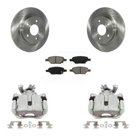 Rear Brake Caliper Rotor Semi-Metallic Pad Kit For Chevrolet Malibu Pontiac Cobalt G5 G6 KC8-100595S