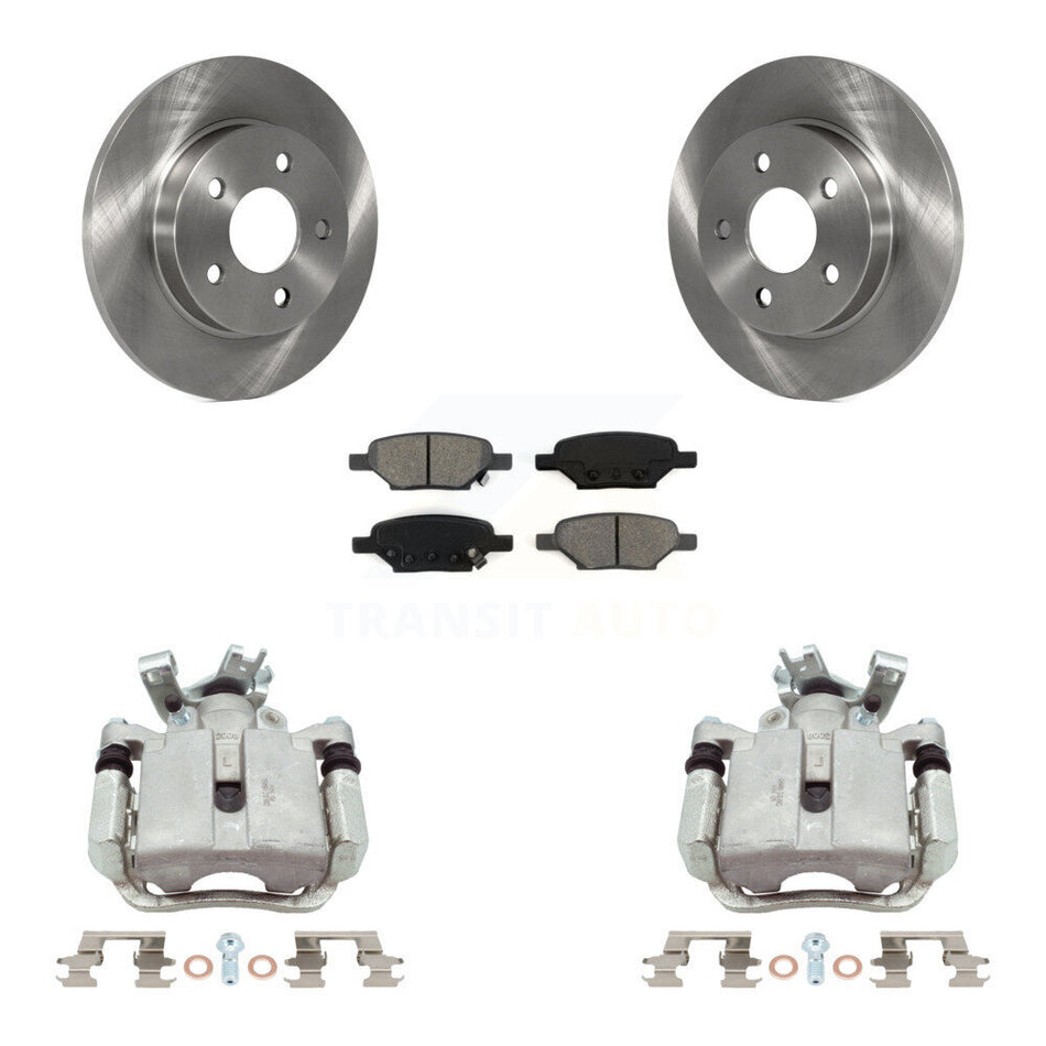 Rear Brake Caliper Rotor Semi-Metallic Pad Kit For Chevrolet Malibu Pontiac Cobalt G5 G6 KC8-100595S
