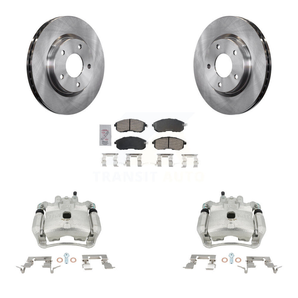 Front Disc Brake Caliper Rotors And Ceramic Pads Kit For Nissan Sentra KC8-100596N