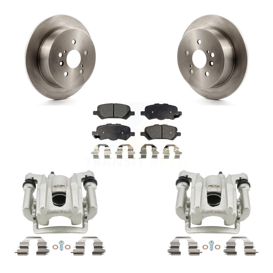 Rear Disc Brake Caliper Rotors And Semi-Metallic Pads Kit For 2009-2016 Toyota Venza KC8-100596P