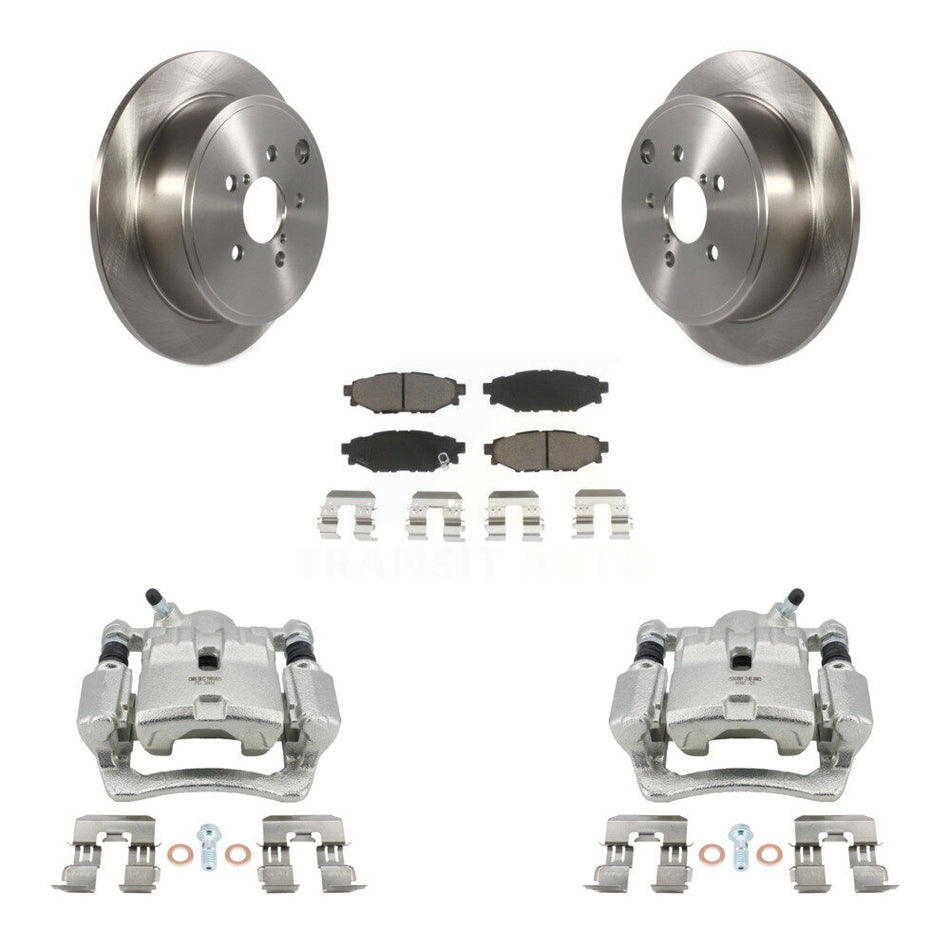 Rear Disc Brake Caliper Rotors And Ceramic Pads Kit For Subaru WRX KC8-100597C