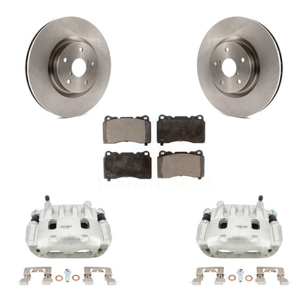Front Disc Brake Caliper Rotors And Ceramic Pads Kit For Subaru Impreza WRX KC8-100597T
