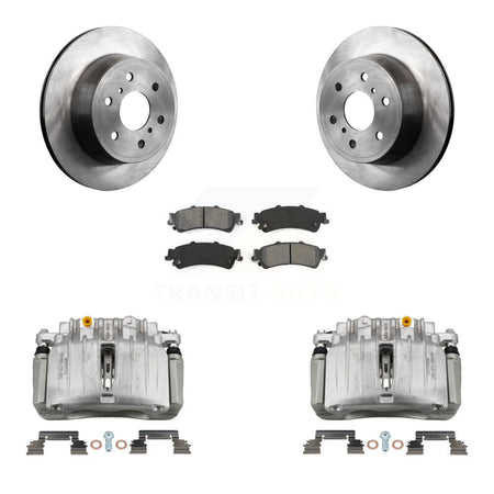 Rear Disc Brake Caliper Rotors And Semi-Metallic Pads Kit For GMC Sierra 1500 Classic KC8-100598S
