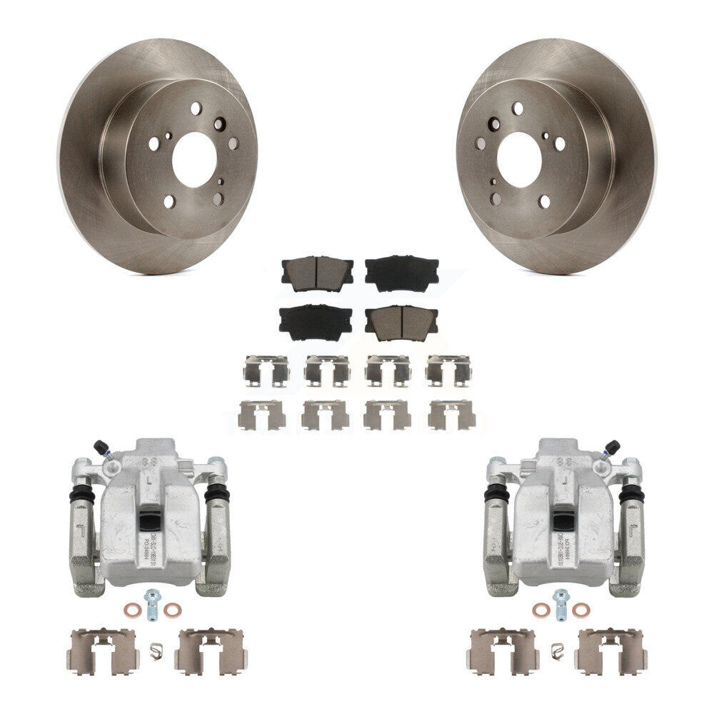 Rear Disc Brake Caliper Rotors And Ceramic Pads Kit For Toyota Camry Lexus ES350 Avalon KC8-100599C