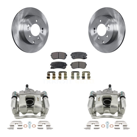 Rear Disc Brake Caliper Rotors And Semi-Metallic Pads Kit For Hyundai Tucson KC8-100599P