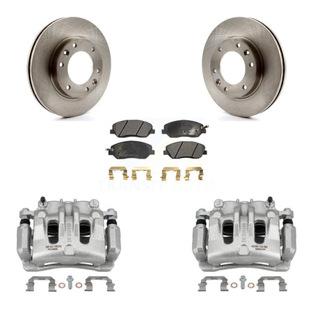 Front Disc Brake Caliper Rotors And Ceramic Pads Kit For Kia Sedona Hyundai Entourage KC8-100599T