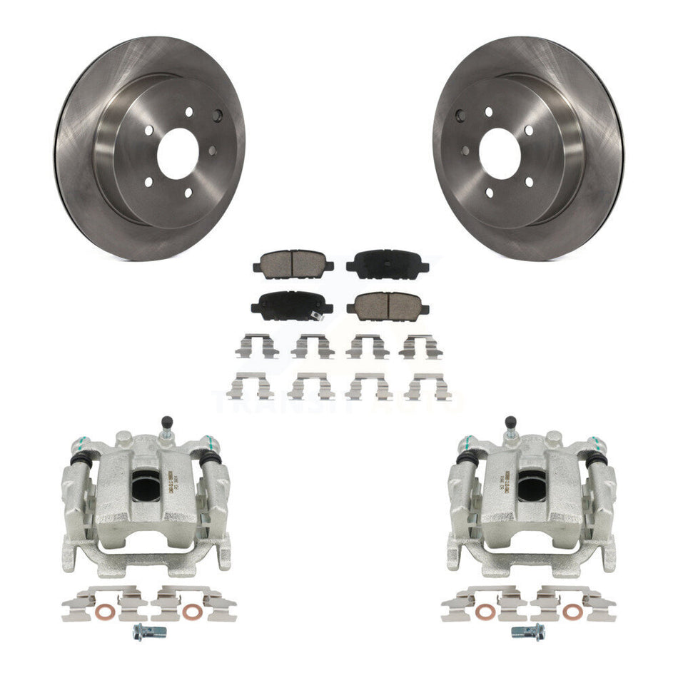 Rear Disc Brake Caliper Rotors And Ceramic Pads Kit For Nissan Murano INFINITI Pathfinder QX60 Q50 Quest JX35 M37 Q60 Q70L Q70 M56 M35h KC8-100600C