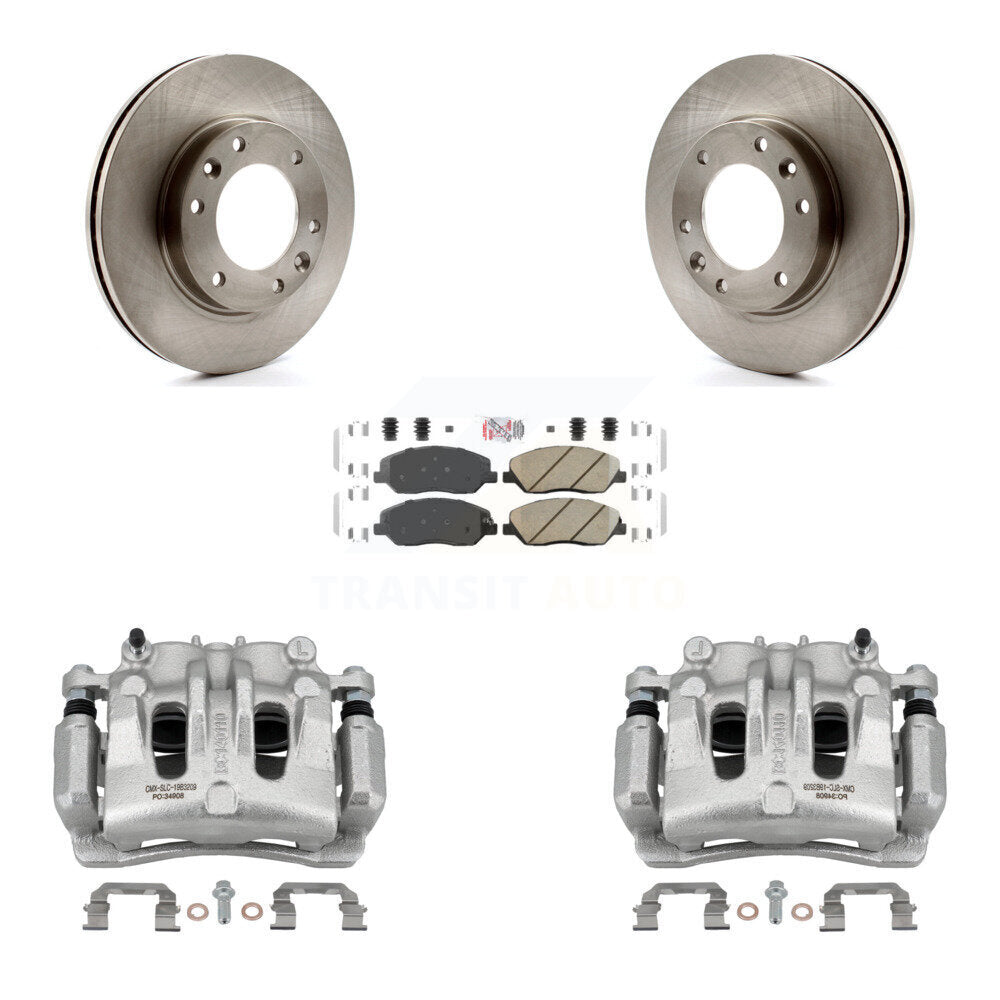 Front Disc Brake Caliper Rotors And Ceramic Pads Kit For Kia Sedona Hyundai Entourage KC8-100601N